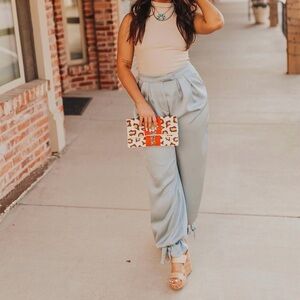 Satin Soft Blue Bottoms